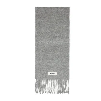 Jacquemus L Echarpe Carro Scarf Women In Gray
