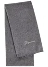 Jacquemus L Echarpe Tailleur Logo-embroidered Wool-blend Scarf In Gray