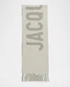 Jacquemus L Echarpe Two-tone Scarf In Grey
