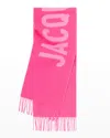 Jacquemus L'echarpe Logo Wool Scarf In Multi Pink