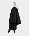 Jacquemus Courte Asymmetric Cotton-blend Crepon Halterneck Dress In Black
