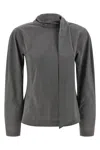 Jacquemus Wrap Blouse Featuring Scarf Detail In Gray