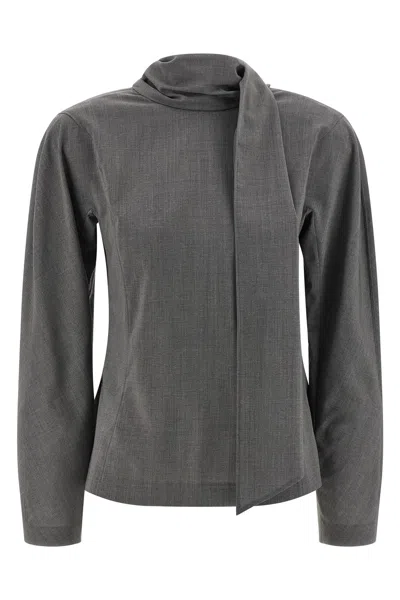 Jacquemus Wrap Blouse Featuring Scarf Detail In Multi