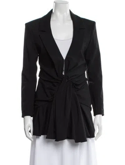 Pre-owned Jacquemus La Bomba Virgin Wool Blazer In Black