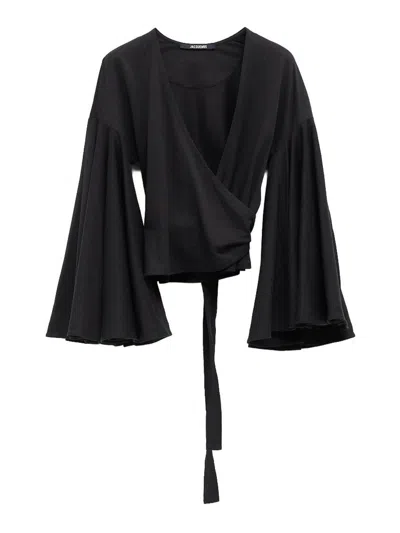Jacquemus La Cache Coeur Ventadou Top In Black