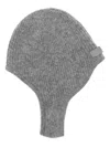 Jacquemus Rib Knitted Hood In Grey