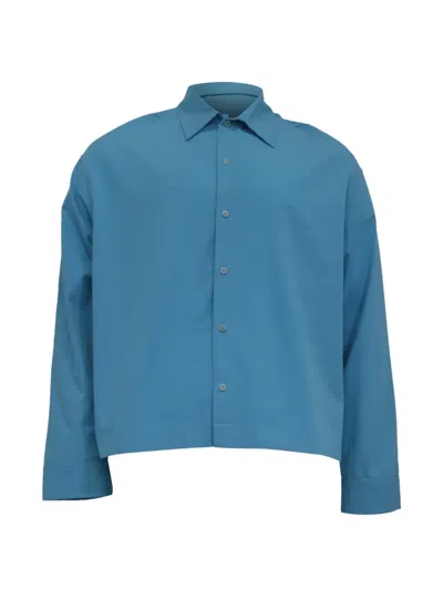 Pre-owned Jacquemus La Casa Button-down Cropped Shirt In Blue
