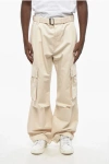 Jacquemus Cargo Gabardine Trousers In Eight In Neutral