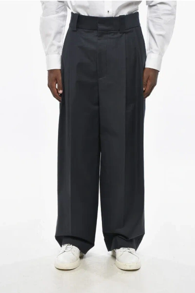 Jacquemus La Casa Double-pleated Stretch Cotton Marzia Pants In Black