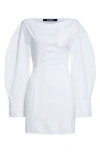 Jacquemus La Casaco Long Sleeve Cotton Shirtdress In White