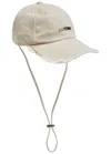 Jacquemus Jacquemu La Casquette Artichaut Fringe Baseball Cap In Off White