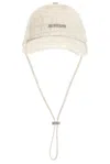 Jacquemus La Casquette Artichaut Cap In Croco Beige