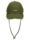 Jacquemus Artichoke Frayed Edge Six-panel Cap In Green