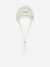 Jacquemus Jacquemu La Casquette Artichaut Fringe Baseball Cap In Off White