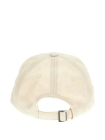 Jacquemus La Casquette Artichaut Fringed Logo Cap In White