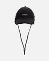 Jacquemus La Casquette Artichaut Cotton Hat In Black