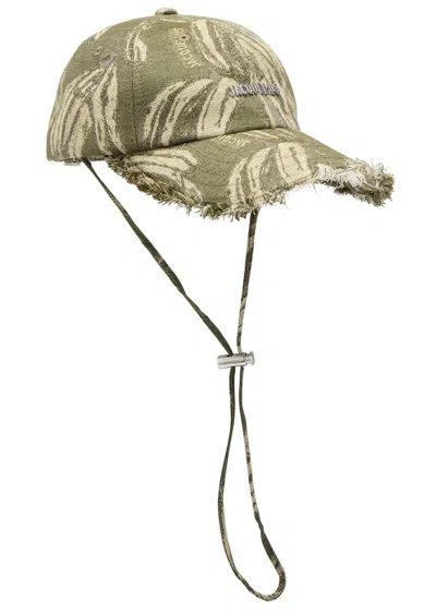 Jacquemus La Casquette Artichaut Jacquard Canvas Cap In Multi Print