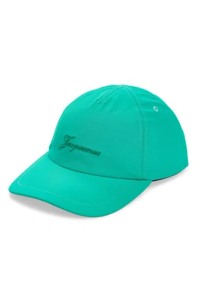 Jacquemus La Casquette Baluchon Baseball Cap In Green