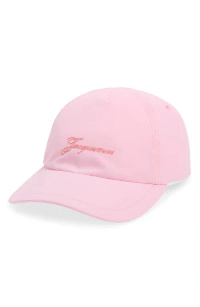 Jacquemus La Casquette Baluchon Baseball Cap In Pink