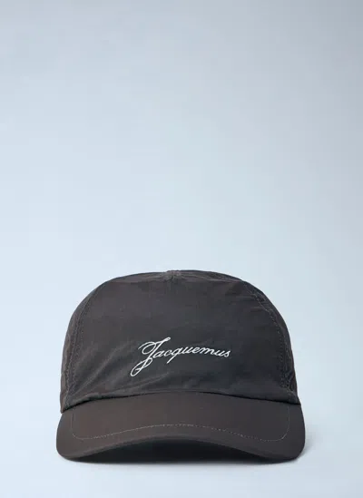 Jacquemus La Casquette Baluchon Nylon Cap In Brown