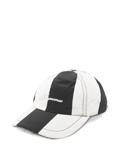 Jacquemus La Casquette Baluchon Stripe-print Basebasall Cap In Multi