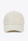 Jacquemus Logo Embroidered Curved Peak Baseball Cap In White
