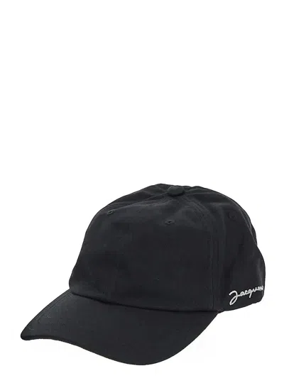 Jacquemus La Casquette Side Logo Baseball Cap In Black