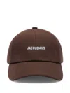 Jacquemus Men Logo Motif Baseball Cap In Brown