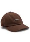 Jacquemus La Casquette Gadjo Cotton Cap In Brown