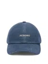 Jacquemus La Casquette Gadjo In Raw Denim Accessories In Blue