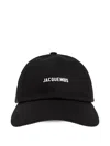 Jacquemus Black Baseball Cap With Logo In Nero