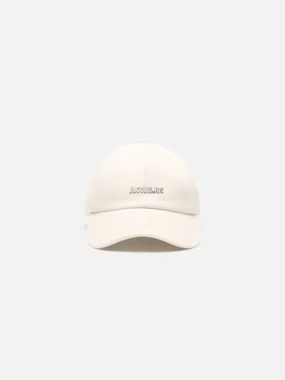 Jacquemus White Baseball Cap With Logo