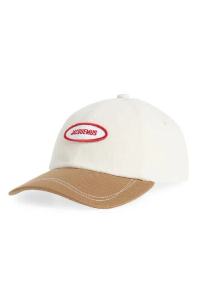 JACQUEMUS JACQUEMUS LA CASQUETTE GELATO LOGO PATCH BASEBALL CAP