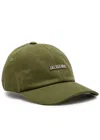 Jacquemus La Casquette Logo Twill Cap In Green