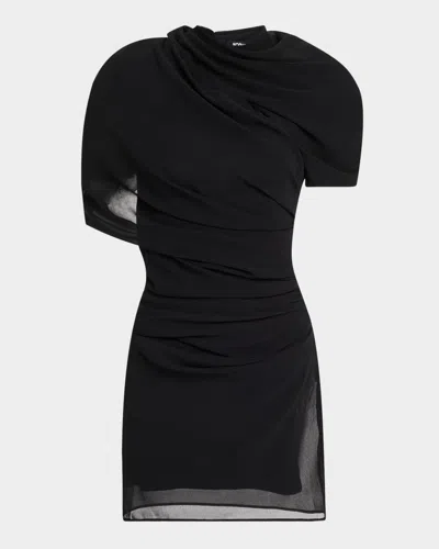JACQUEMUS LA CASTAGNA DRAPED MINI DRESS