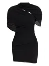 Jacquemus The Castagna Draped Mini Dress In Black