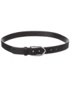 Jacquemus The Bambino Engraved-buckle Leather Belt In Black