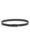 Jacquemus Bambino Belt In Black/silver
