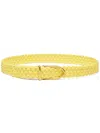 Jacquemus La Ceinture Bambino Leather Belt In Yellow