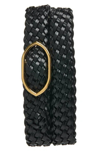 Jacquemus La Ceinture Calisson Braided Leather Belt In Black