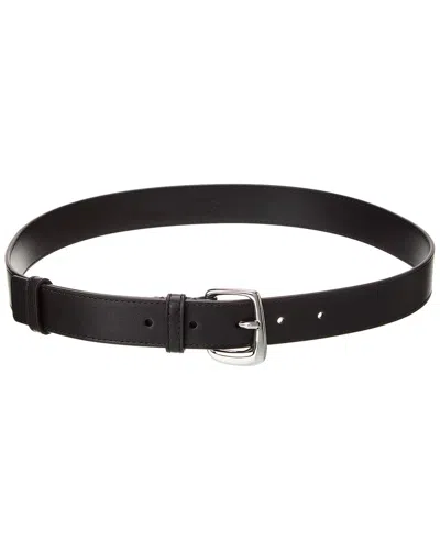 Jacquemus La Ceinture Ovalo Leather Belt In Black