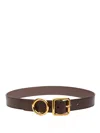 Jacquemus Round And Square Buckle Belts In Brown