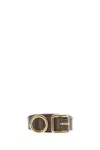 Jacquemus Brown Buckle Solid Belt In Gold