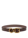 Jacquemus Round And Square Buckle Belts In Brown