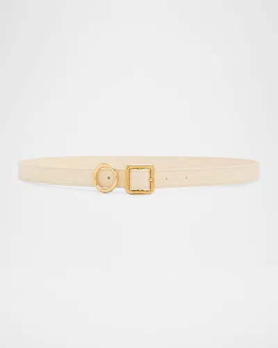 Jacquemus La Ceinture Regalo Leather Belt In Light Ivory