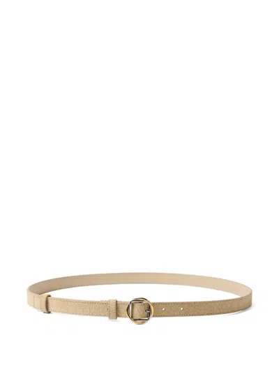 Jacquemus La Ceinture Salon Crocodile-embossed Belt In Gold
