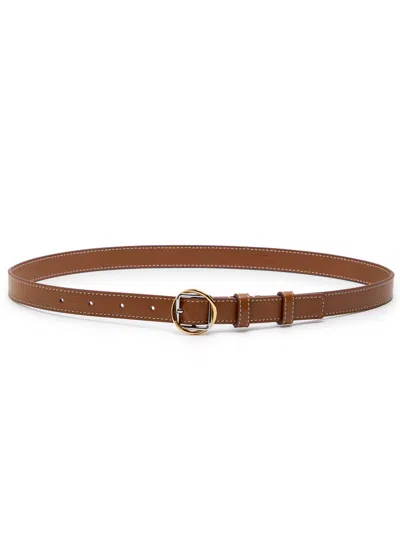 Jacquemus La Ceinture Salon Fine Leather Belt In Brown