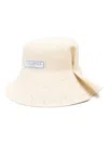 Jacquemus La Chapeau Vela Paper Bucket Hat In Brown