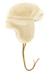 Jacquemus La Chapka Shearling Hat In Gold