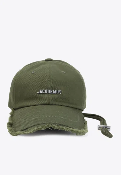 Jacquemus La Chasquette Artichaut Baseball Cap In Green
